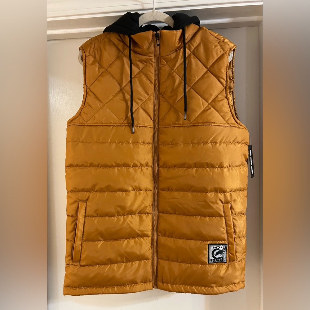 Ecko Unltd Bronze Quilted Puffer Vest
